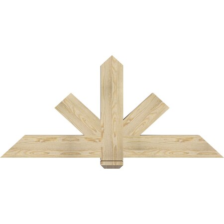 Ekena Millwork Kennewick Rough Sawn Timber Gable Bracket, Douglas Fir, 60"W x 27"H x 4"D x 6"F, 11/12 Pitch GBW060X27X0406KEN00RDF